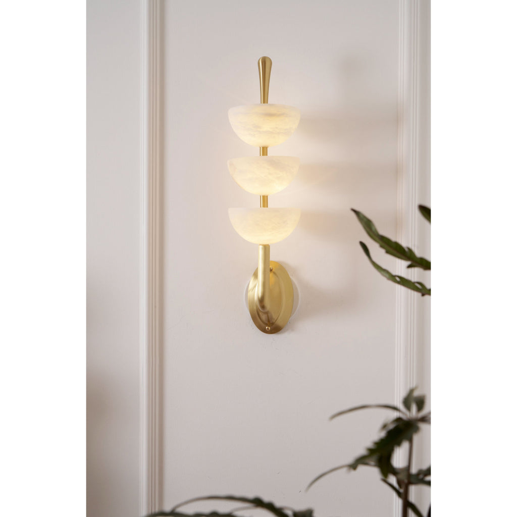 Tiered Alabaster Wall Sconce | Ormexis