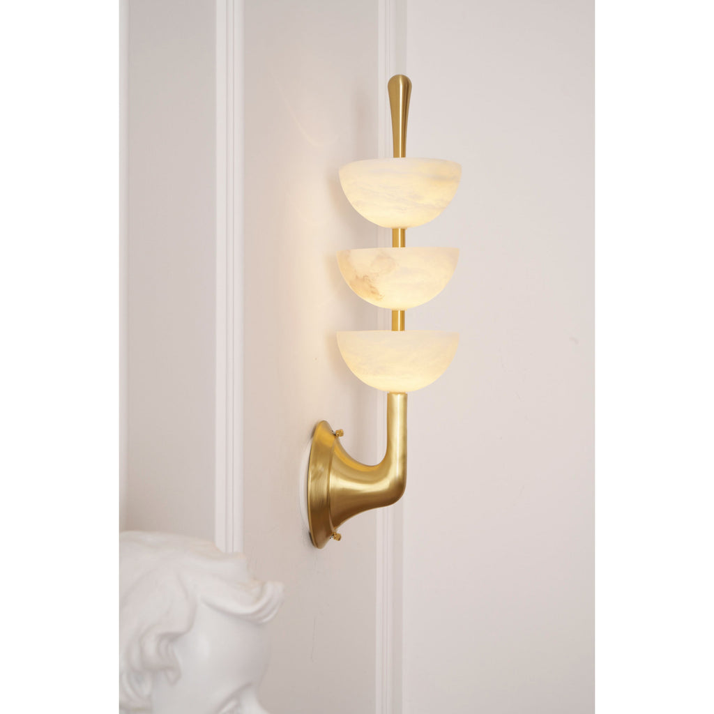 Tiered Alabaster Wall Sconce | Ormexis