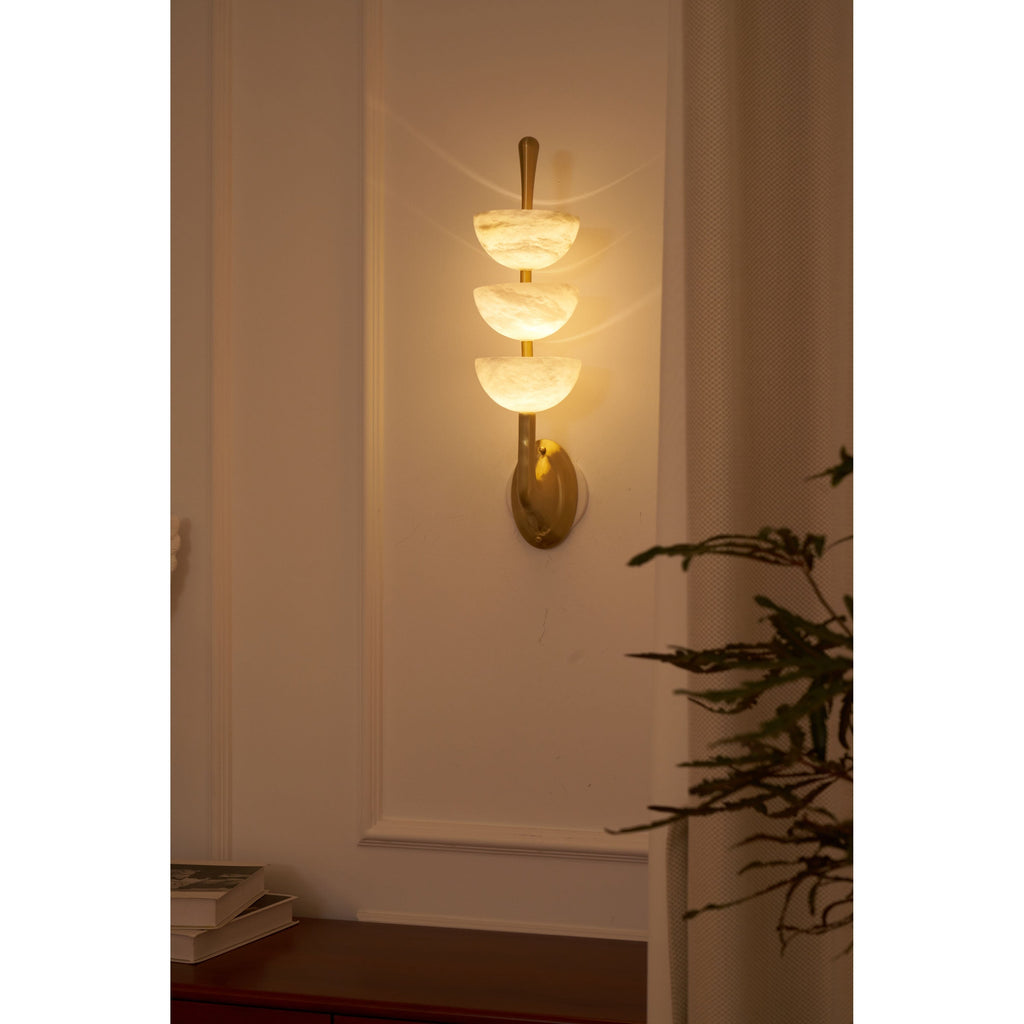 Tiered Alabaster Wall Sconce | Ormexis