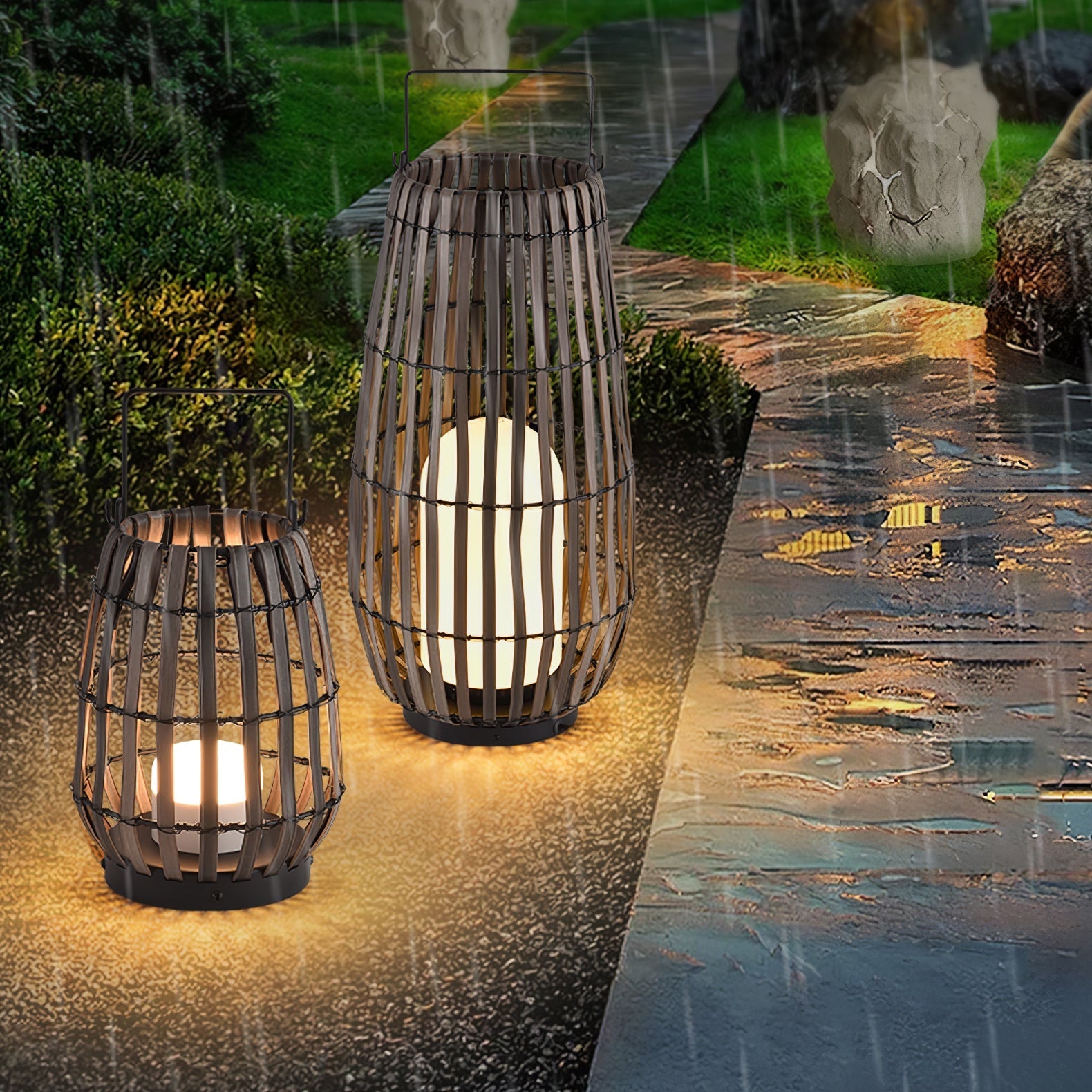 Wickerline Ambient Lantern | Ormexis