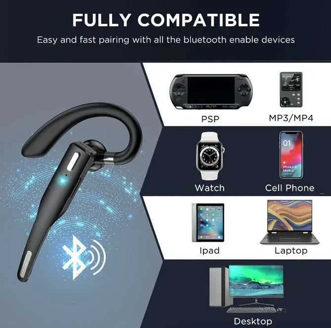 Auricular Bluetooth TruCall con cancelación de ruido y hasta 25 horas de conversación