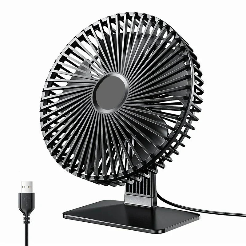 AeroGlow Personal USB Desk Cooling Fan With Four Speeds And 90-Degree Oscillation