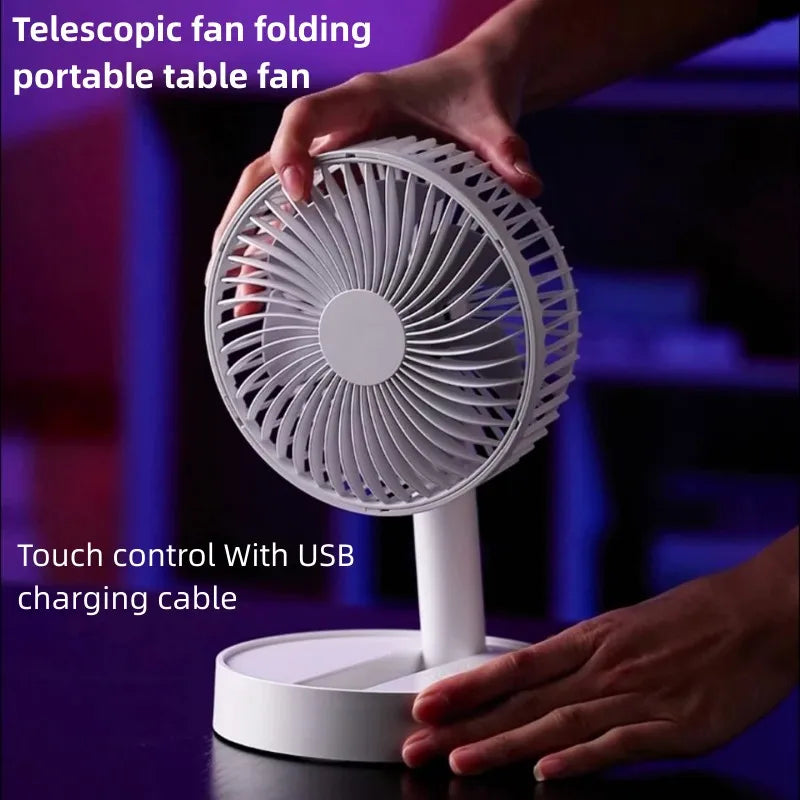 USB asztali ventilátor négysebességes beállítással beltéri és kültéri kényelemhez