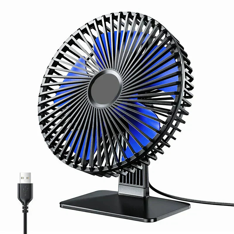 AeroGlow Personal USB Desk Cooling Fan With Four Speeds And 90-Degree Oscillation