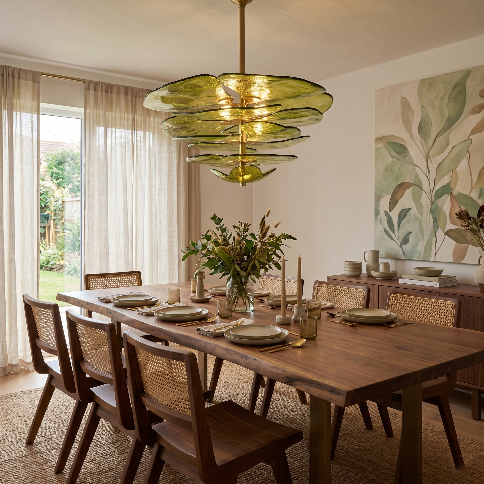 Corolla Tiered Glass Petal Chandelier | Ormexis