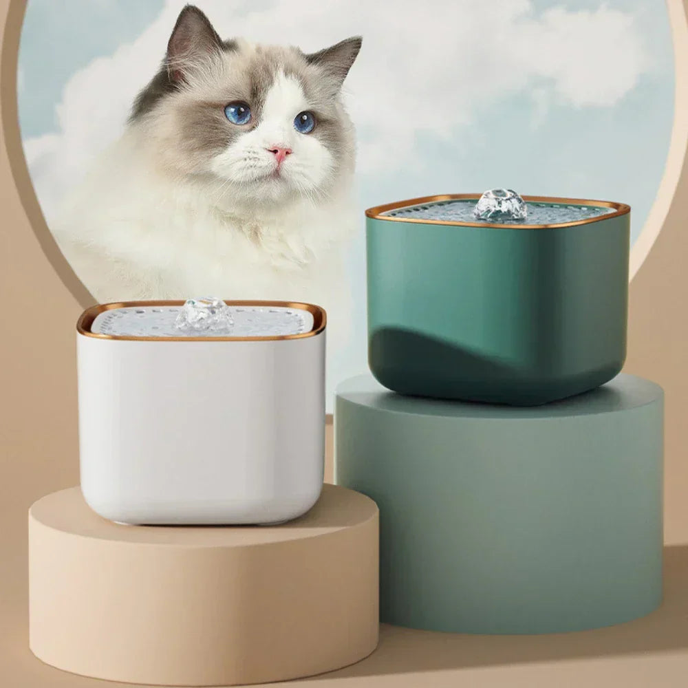 Quiet 3L Pet Drinking Fountain With Adjustable Flow For Cats And Dogs
