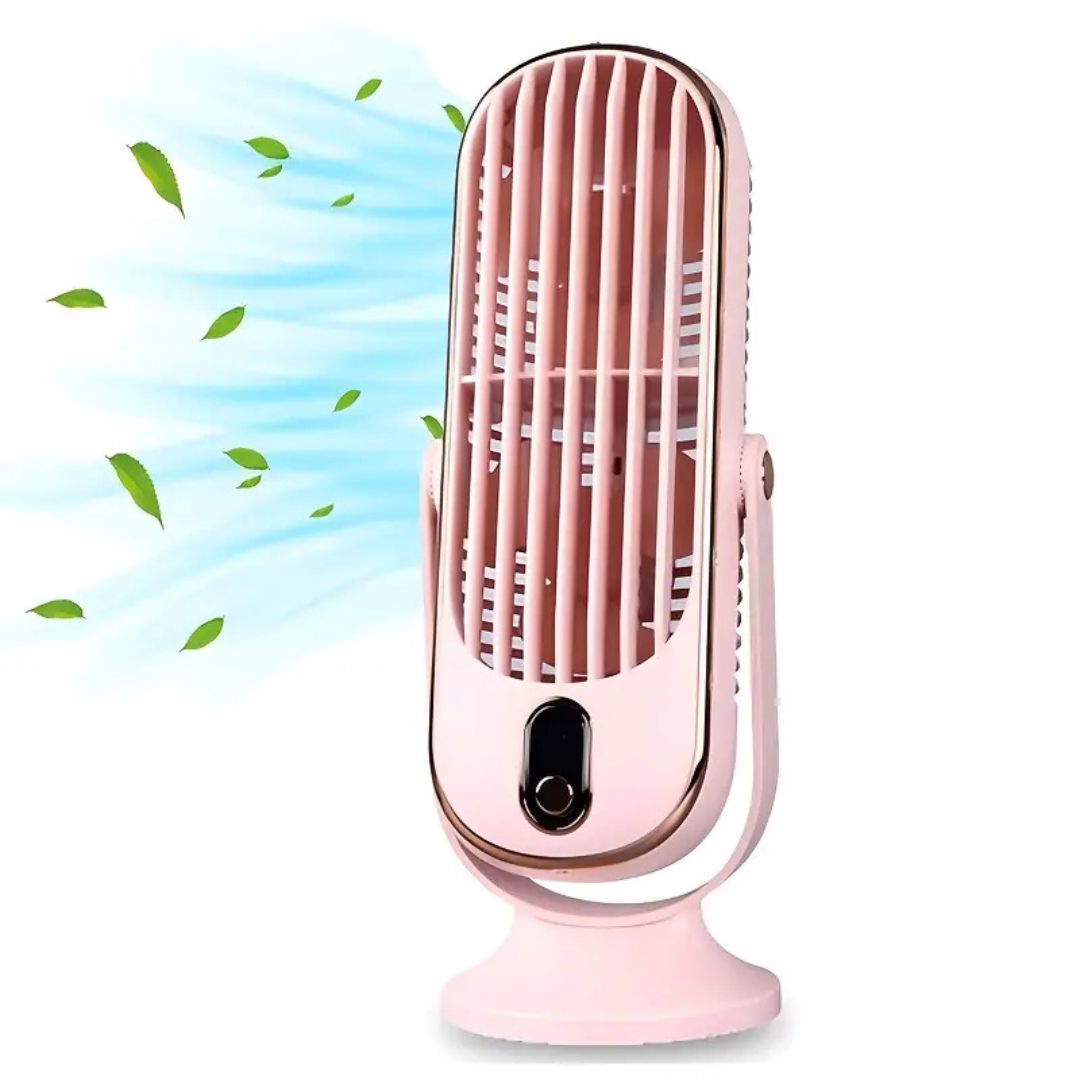 USB asztali ventilátor újratölthető akkumulátorral, csendes és kompakt hűtéshez