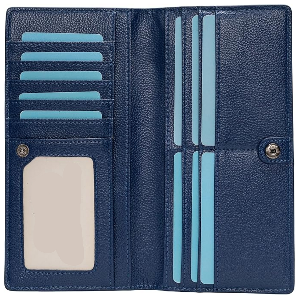 Portefeuille mince en cuir avec protection RFID pour un rangement sécurisé