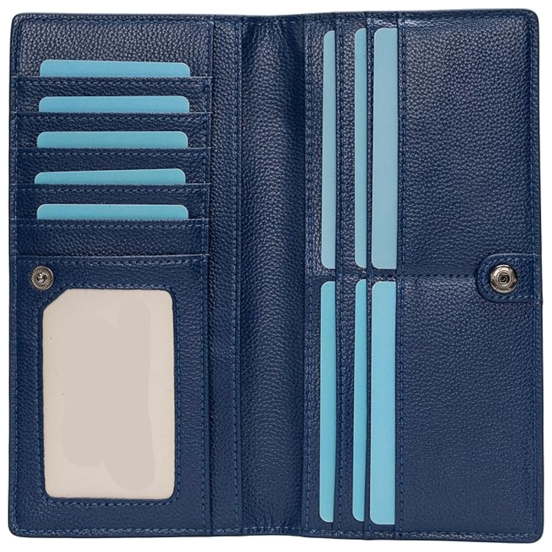 Portefeuille mince en cuir avec protection RFID pour un rangement sécurisé