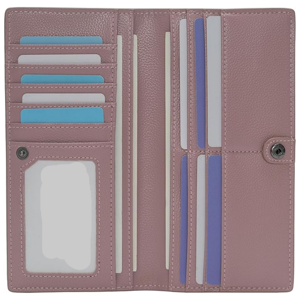 Portefeuille mince en cuir avec protection RFID pour un rangement sécurisé