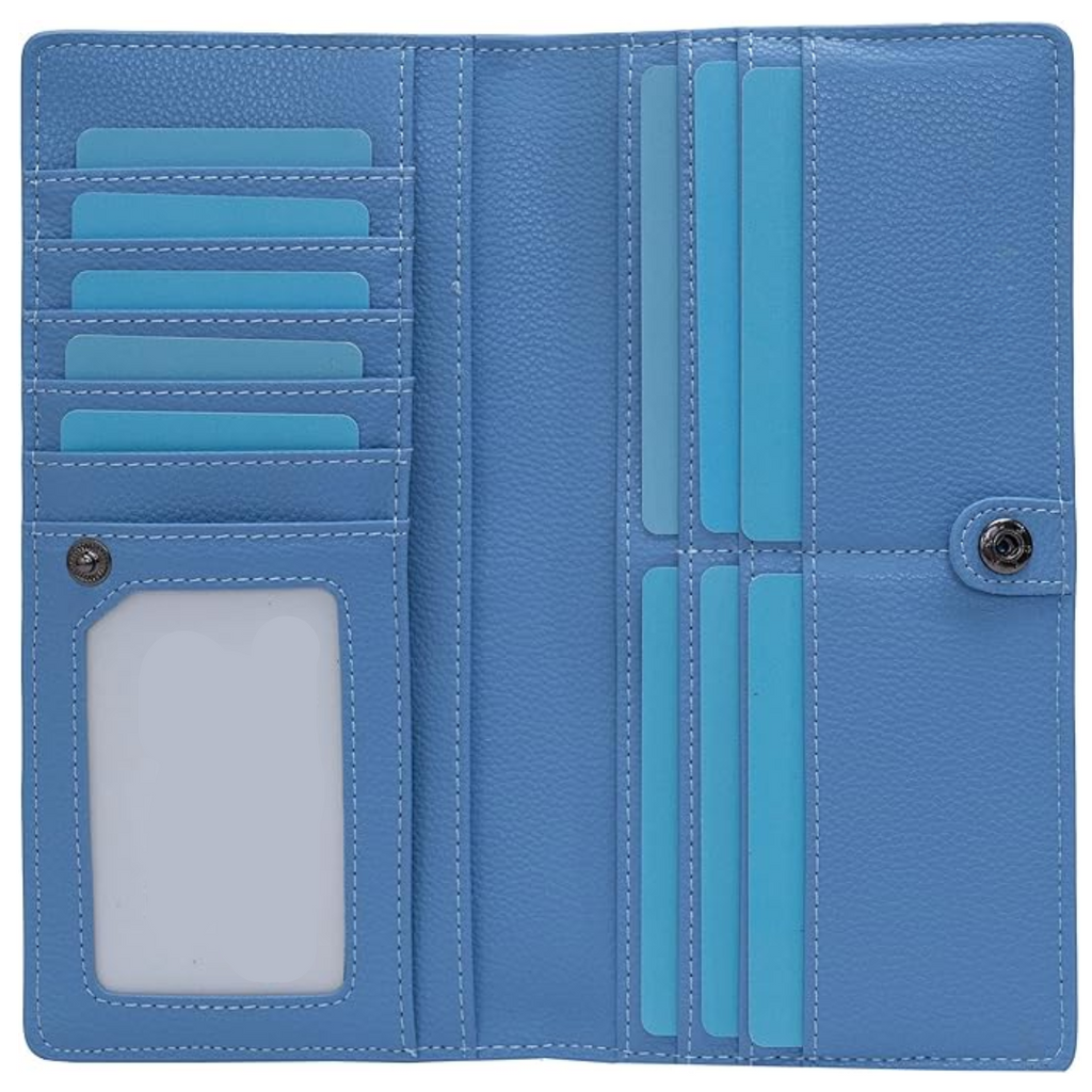 Portefeuille mince en cuir avec protection RFID pour un rangement sécurisé
