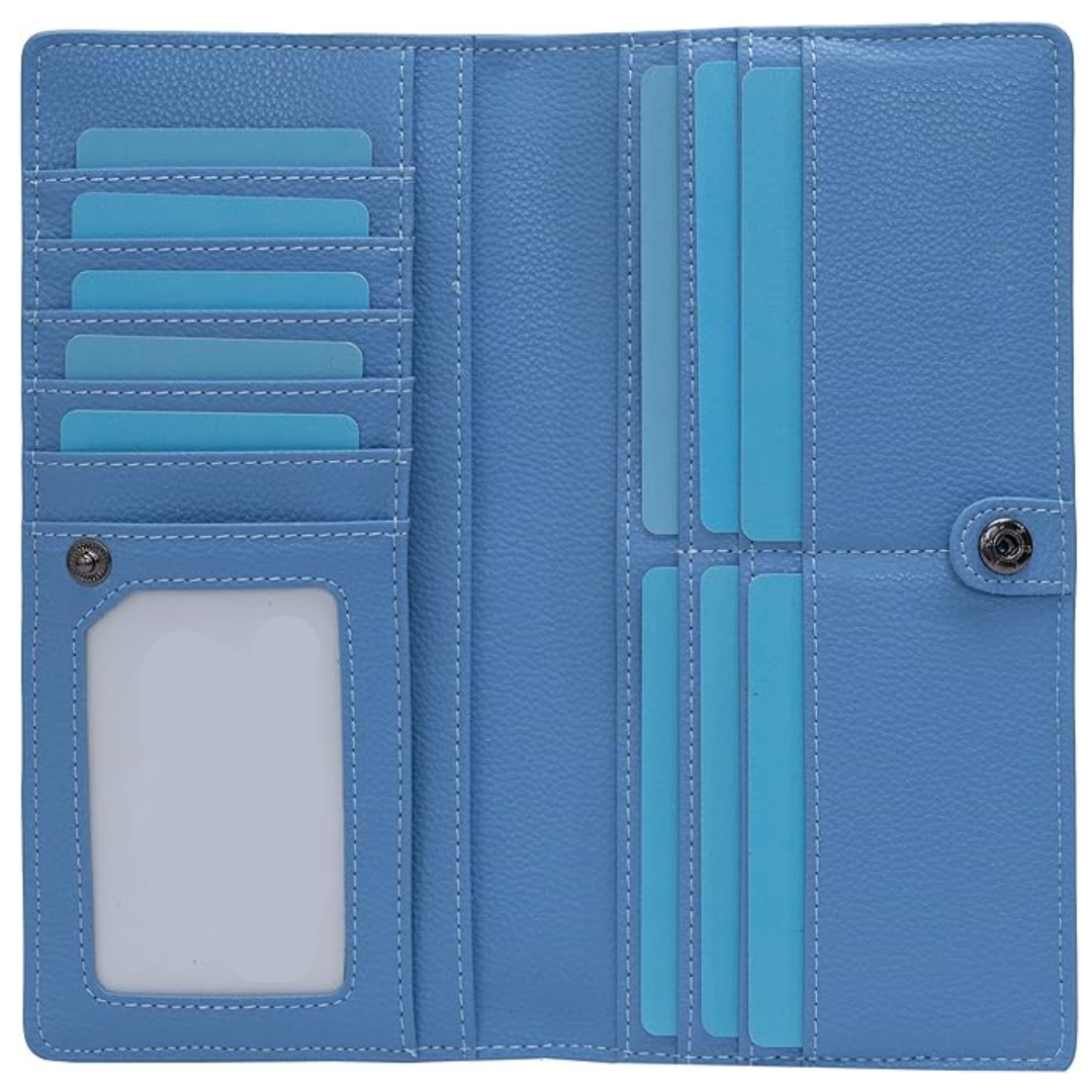 Portefeuille mince en cuir avec protection RFID pour un rangement sécurisé
