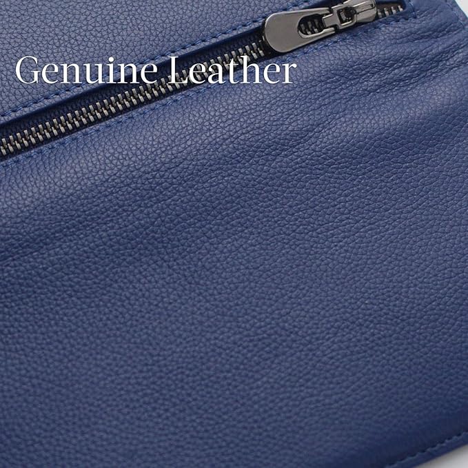 Portefeuille mince en cuir avec protection RFID pour un rangement sécurisé