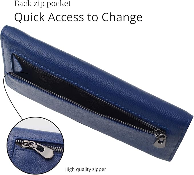 Portefeuille mince en cuir avec protection RFID pour un rangement sécurisé