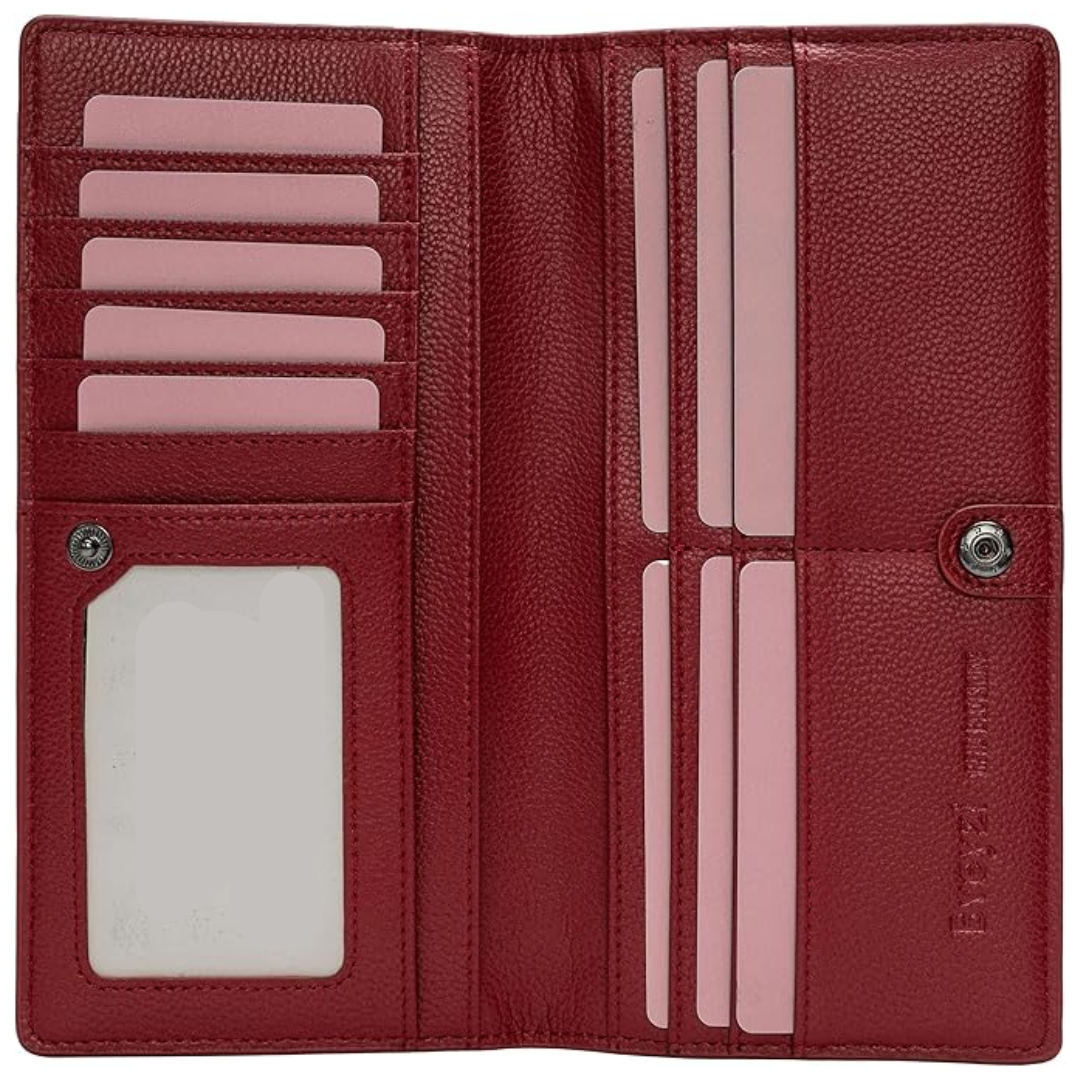 Portefeuille mince en cuir avec protection RFID pour un rangement sécurisé