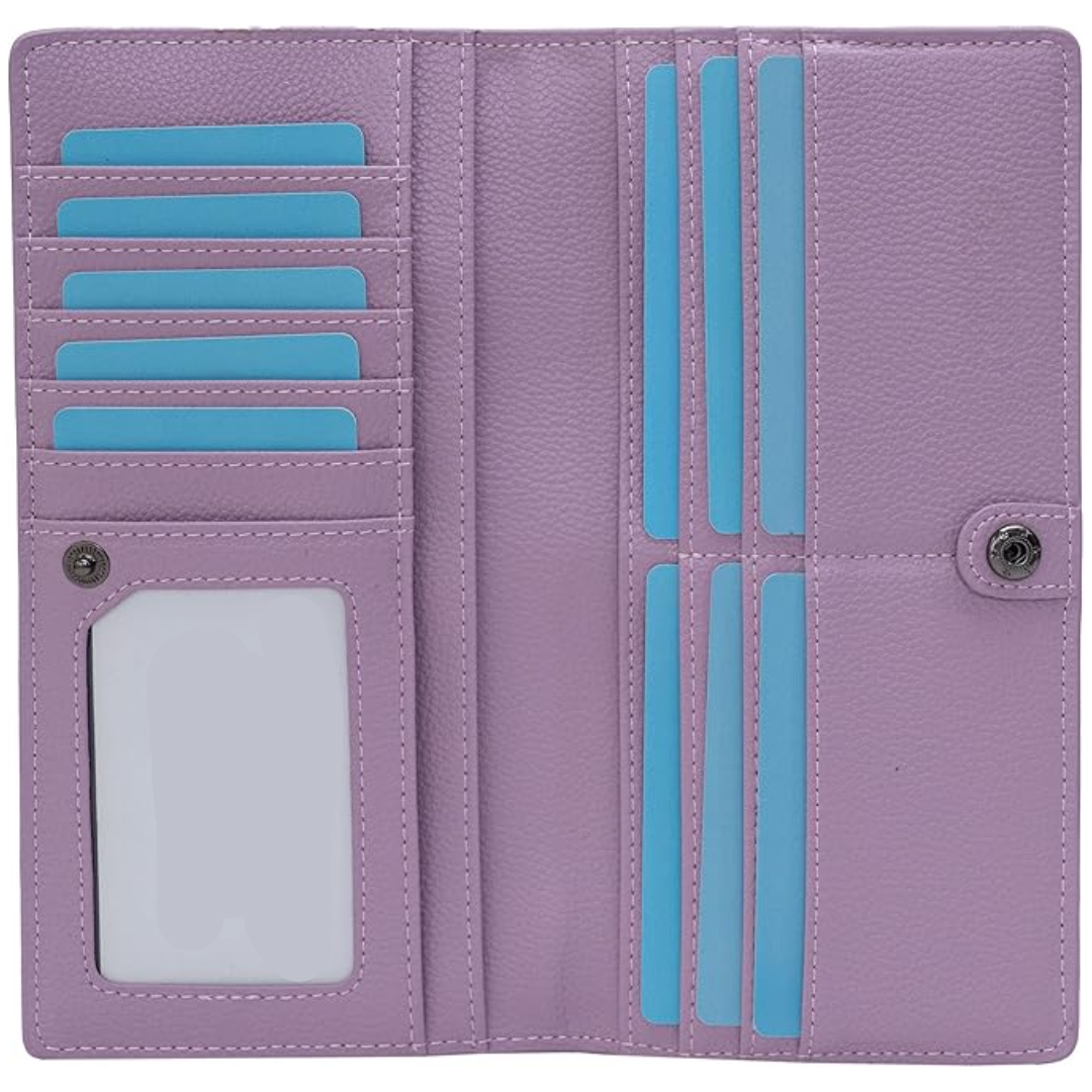 Portefeuille mince en cuir avec protection RFID pour un rangement sécurisé