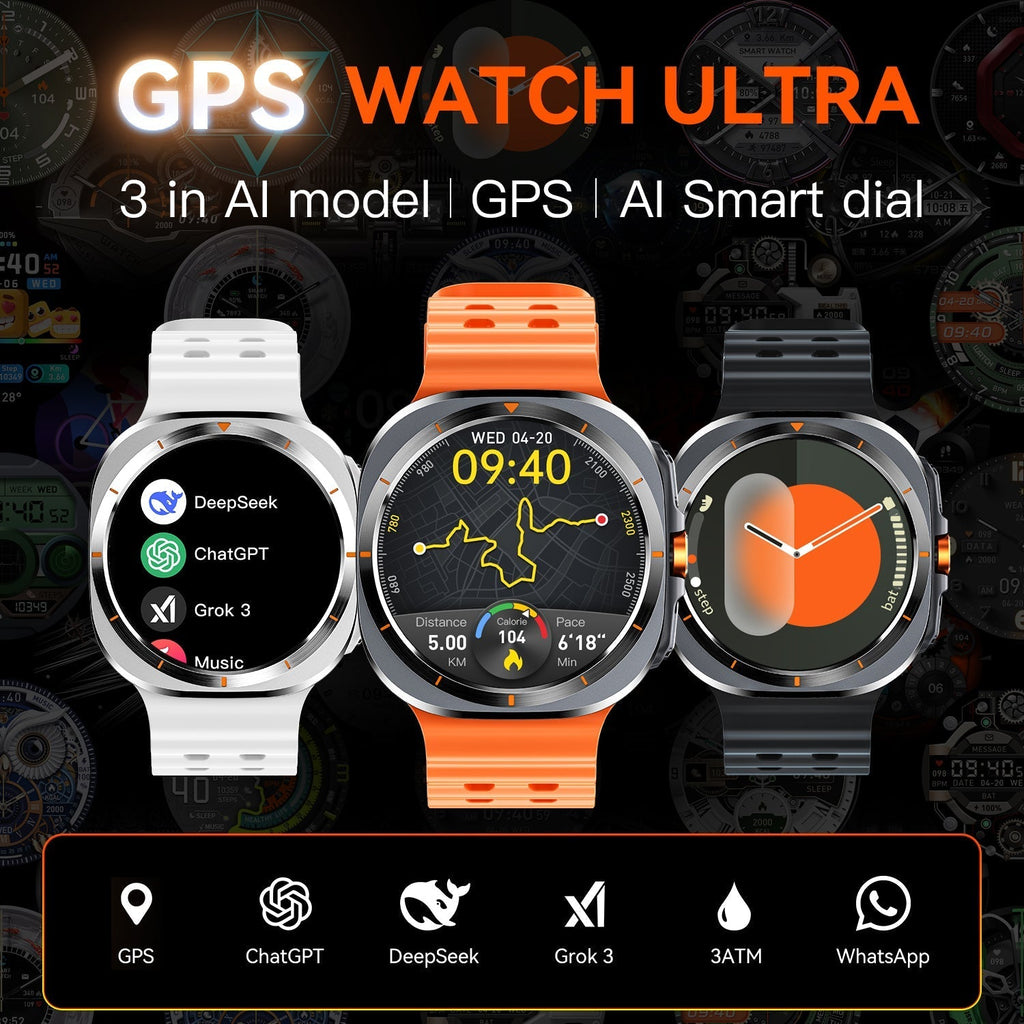 Ultra 7 Pro GPS okosóra AI funkciókkal és Bluetooth hívás lehetőséggel, egészségkövetővel