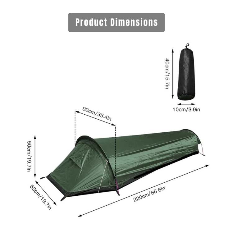 Tenda de Caminhada Solo Ultraleve com Casca Impermeável e Resistente ao Vento
