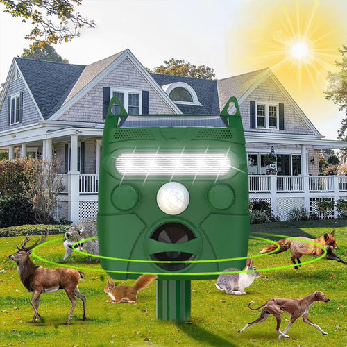 Deer Deterrent With Motion Sensor And Led Strobe For Garden
