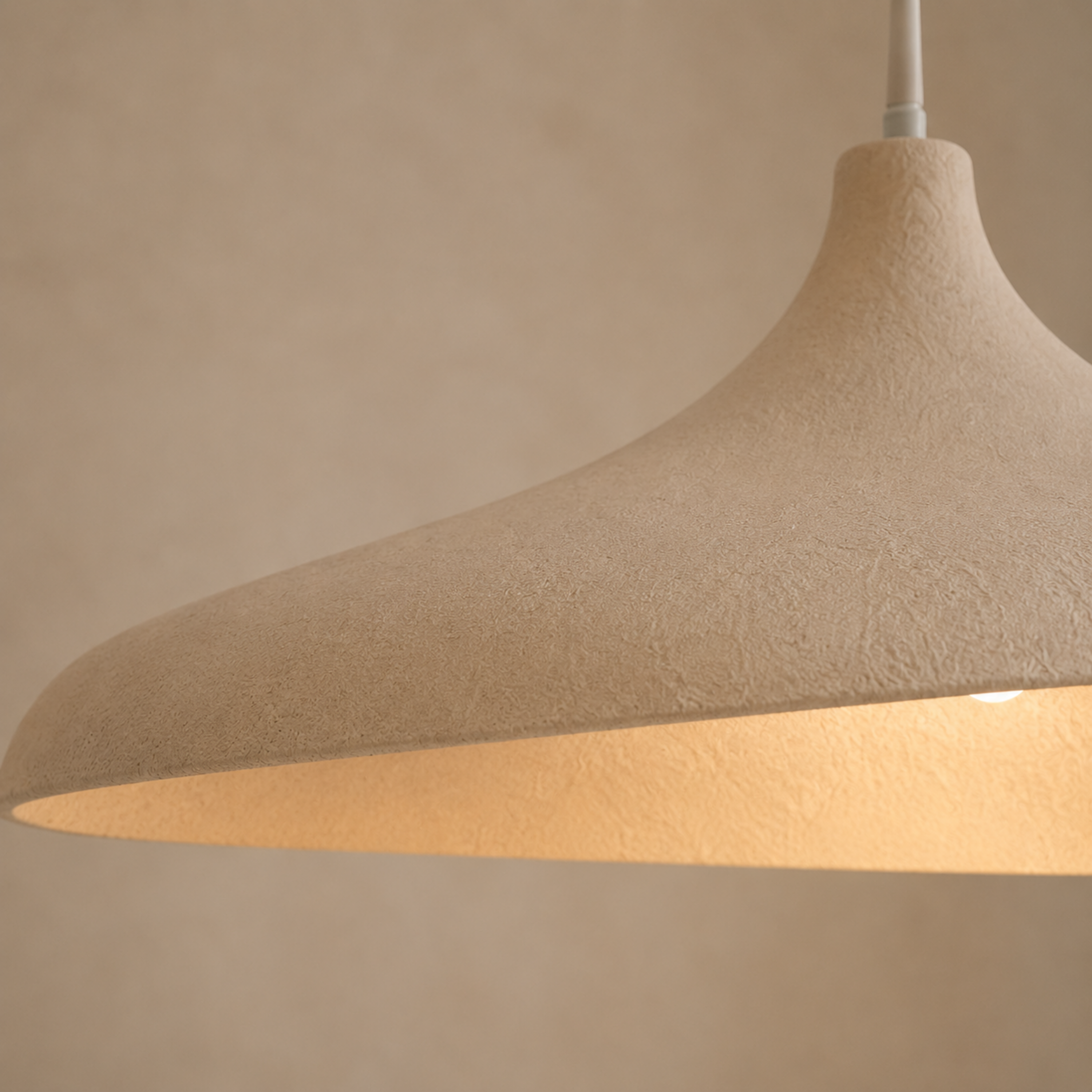 Japansk Wabi-Sabi-papirpendellampe med LED | Ormexis