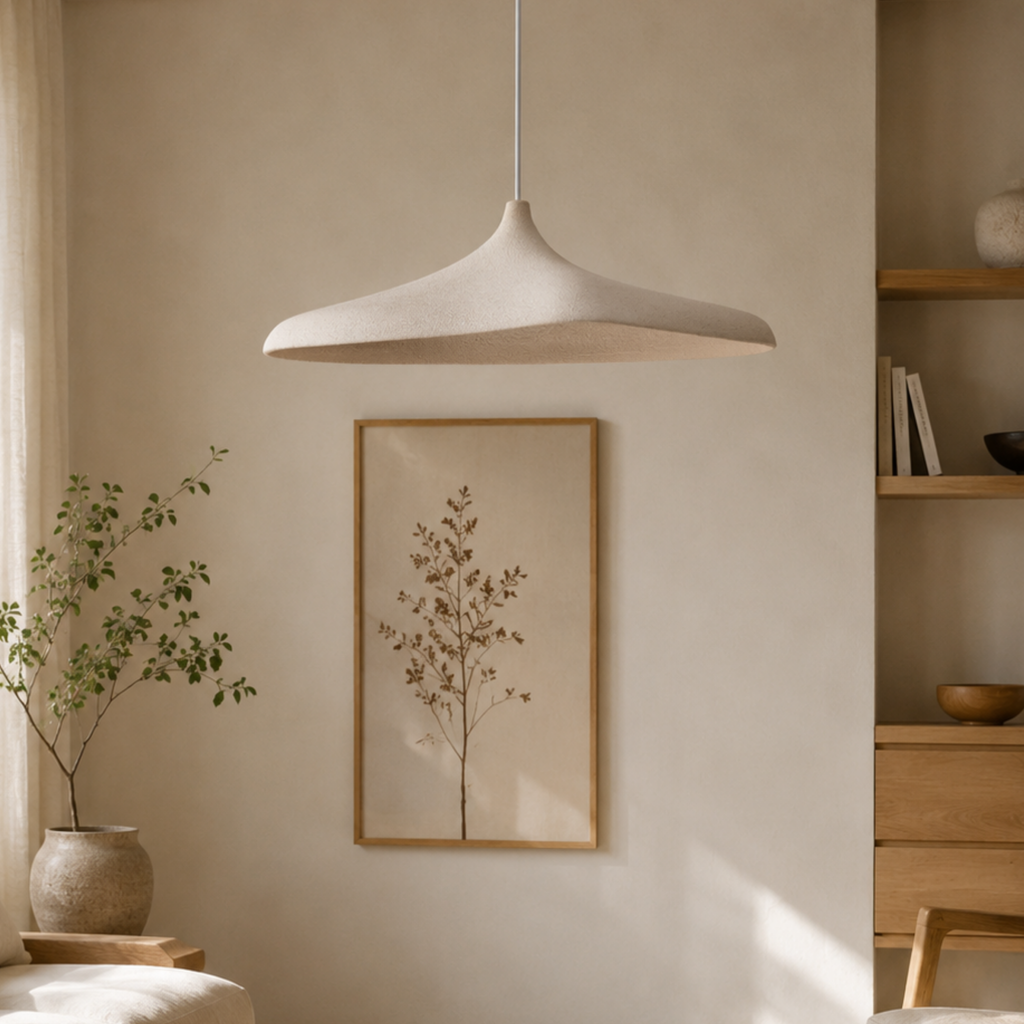 Japansk Wabi-Sabi-papirpendellampe med LED | Ormexis