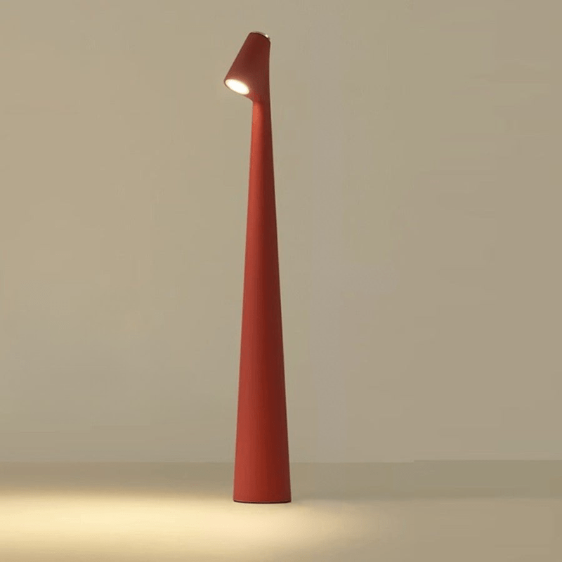 Stylová stolní lampa s kovovým povrchem, dobíjecí, pro vnitřní i venkovní použití