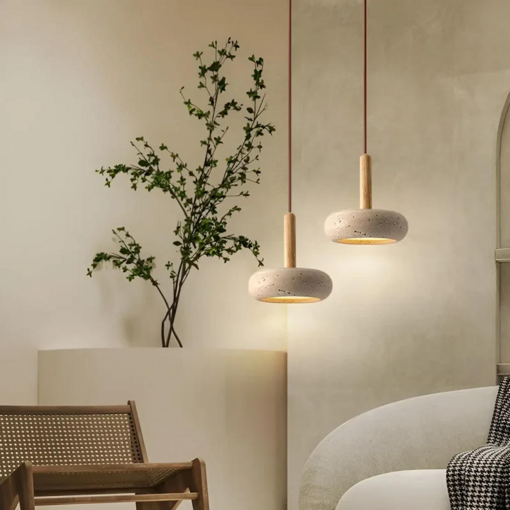 Závěsné svítidlo Yumeko ve vintage stylu inspirované Japonskem s nastavitelným LED osvětlením