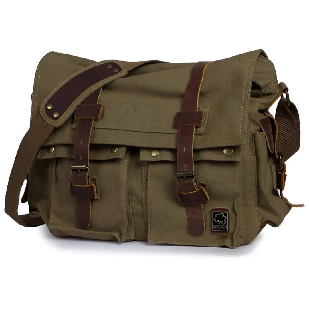Bolso bandolera de lona para hombre UrbanTrail con correa ajustable para uso diario y aventuras