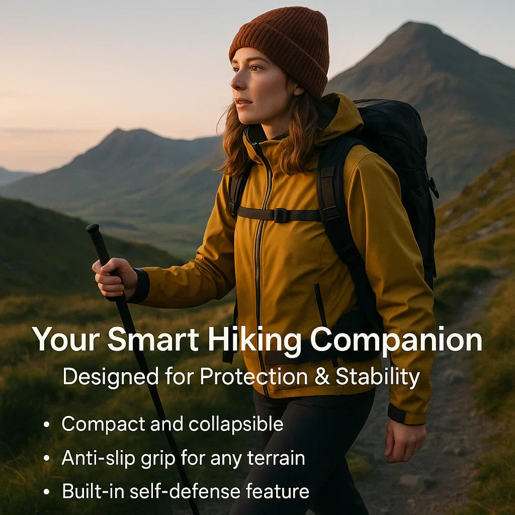 Urban Trek automata sétapálca ergonomikus fogantyúval a jobb stabilitásért