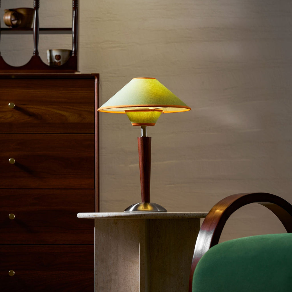 Alderwood-Leinenschirm-Tischlampe | Ormexis