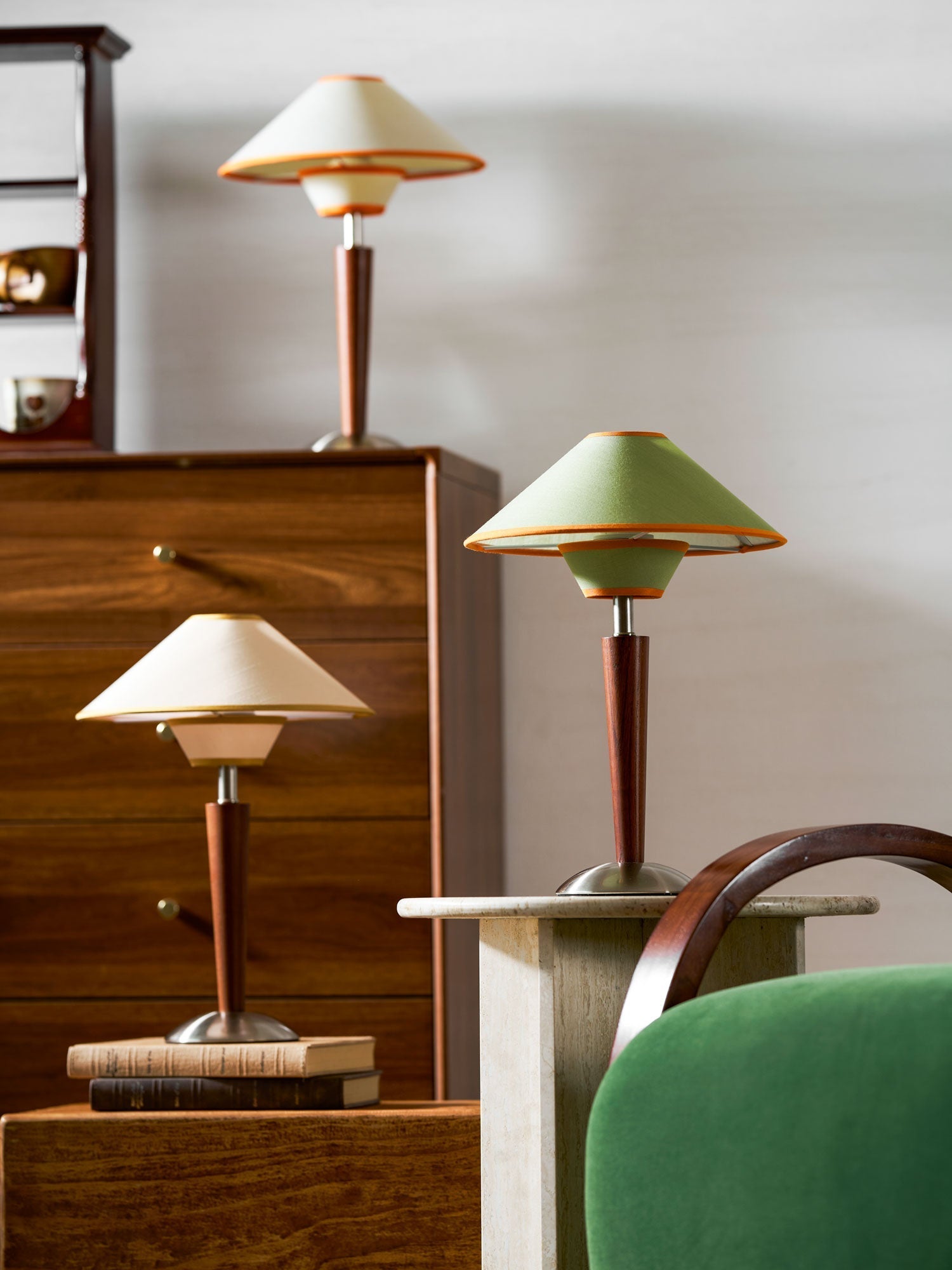 Alderwood-Leinenschirm-Tischlampe | Ormexis