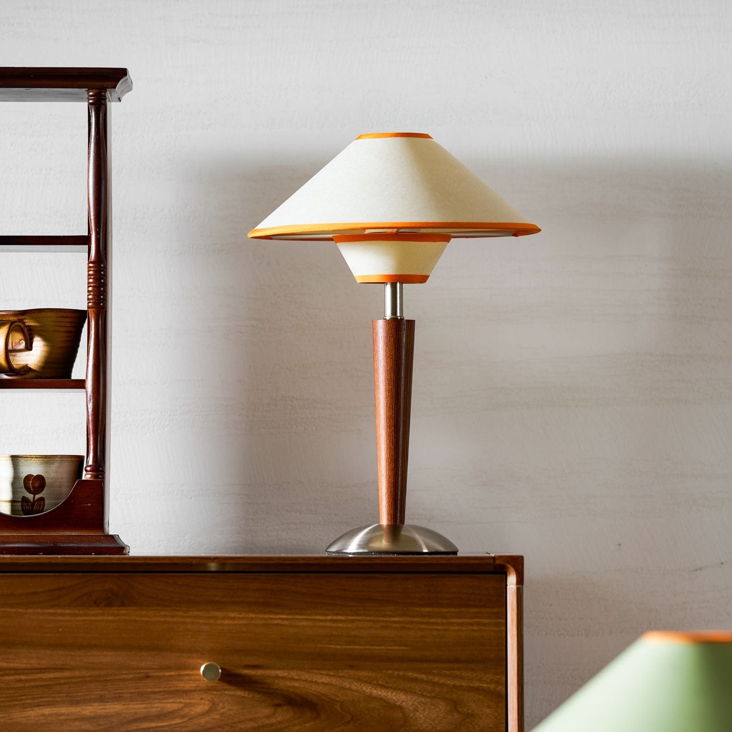 Alderwood-Leinenschirm-Tischlampe | Ormexis