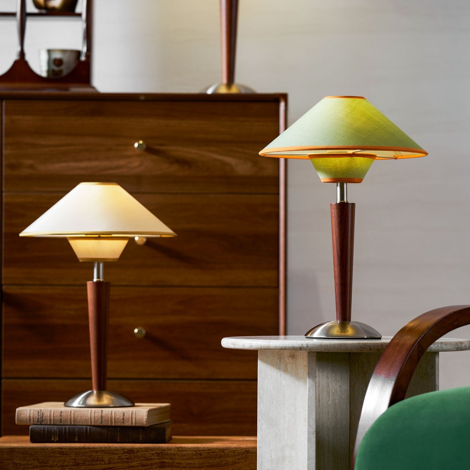Alderwood-Leinenschirm-Tischlampe | Ormexis