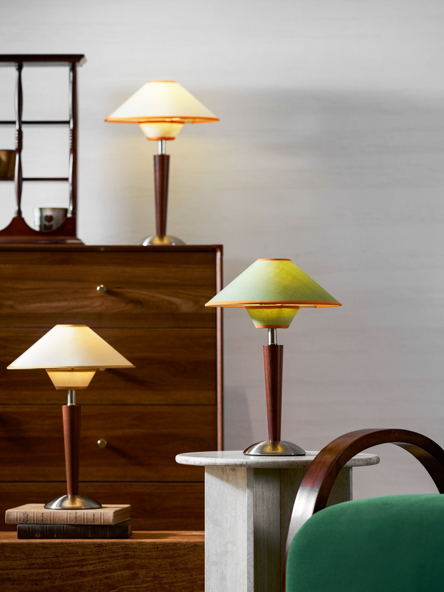 Alderwood-Leinenschirm-Tischlampe | Ormexis