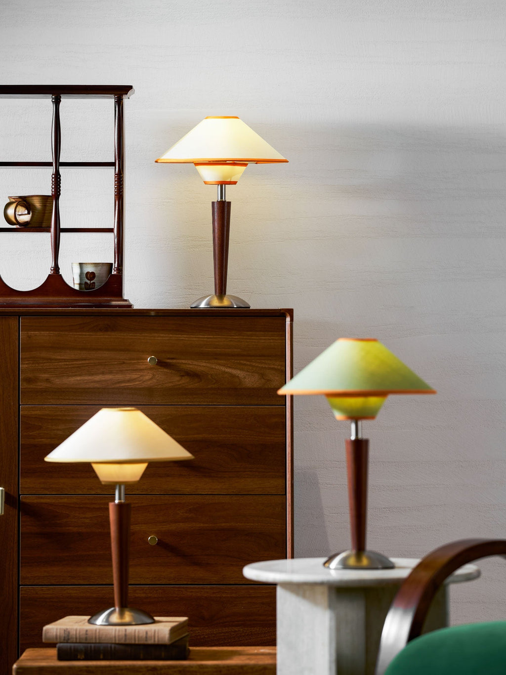 Alderwood-Leinenschirm-Tischlampe | Ormexis