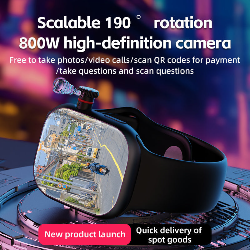 Montre connectée VWAR S9 4G avec caméra rétractable et écran AMOLED