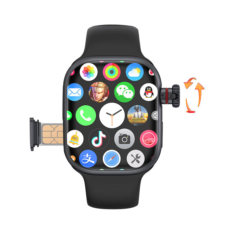 Montre connectée VWAR S9 4G avec caméra rétractable et écran AMOLED