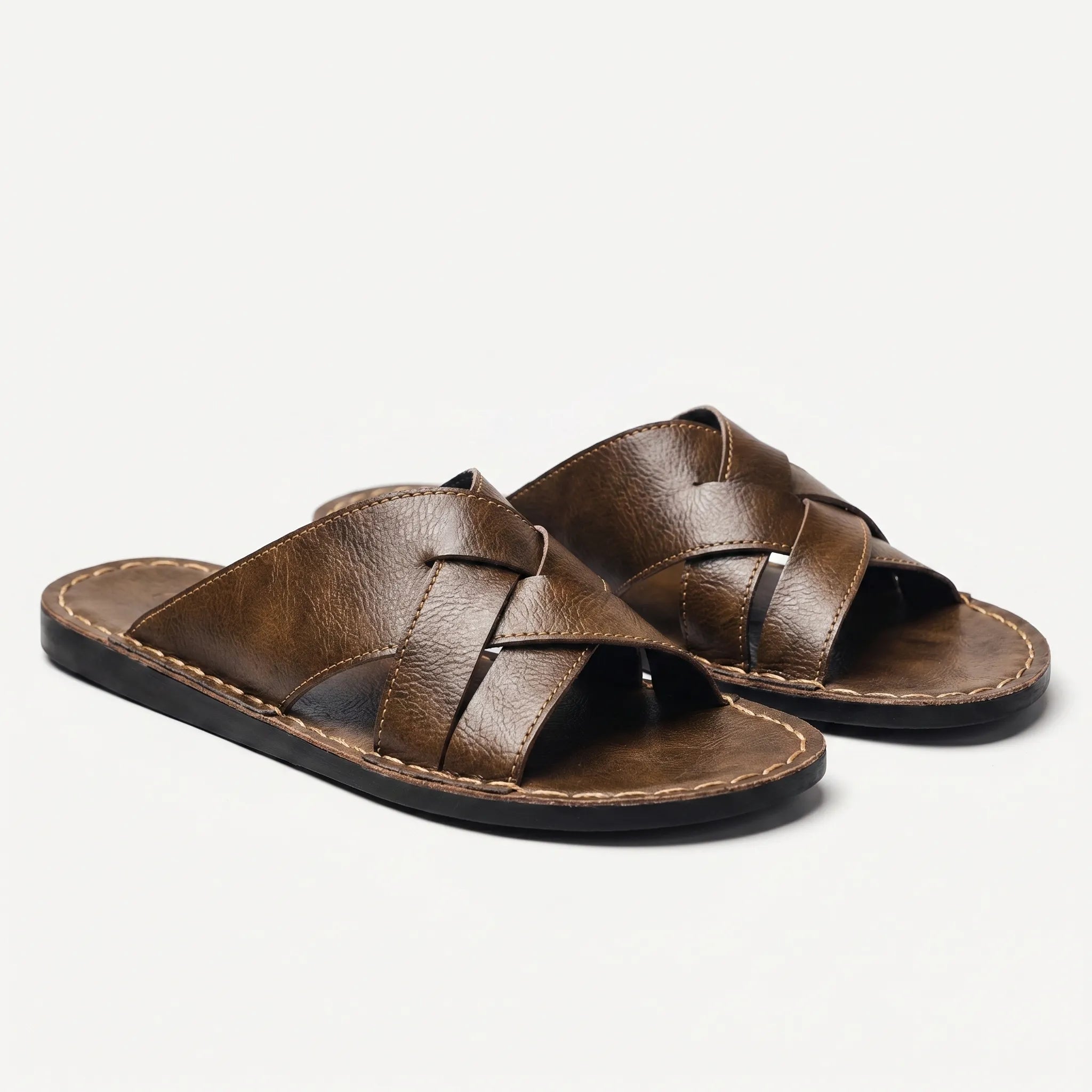 Woven Strap Slide Sandal -  Casual Summer Walks - Ormexis