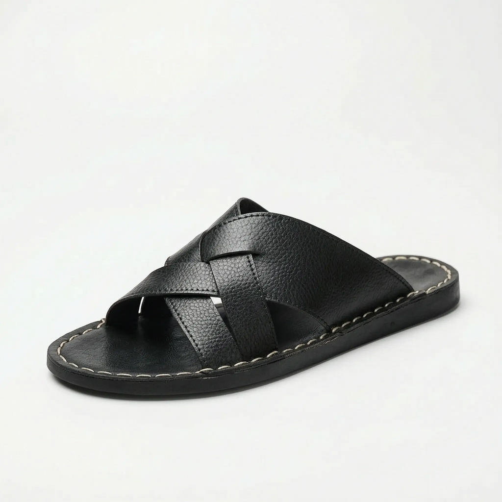 Woven Strap Slide Sandal -  Casual Summer Walks - Ormexis