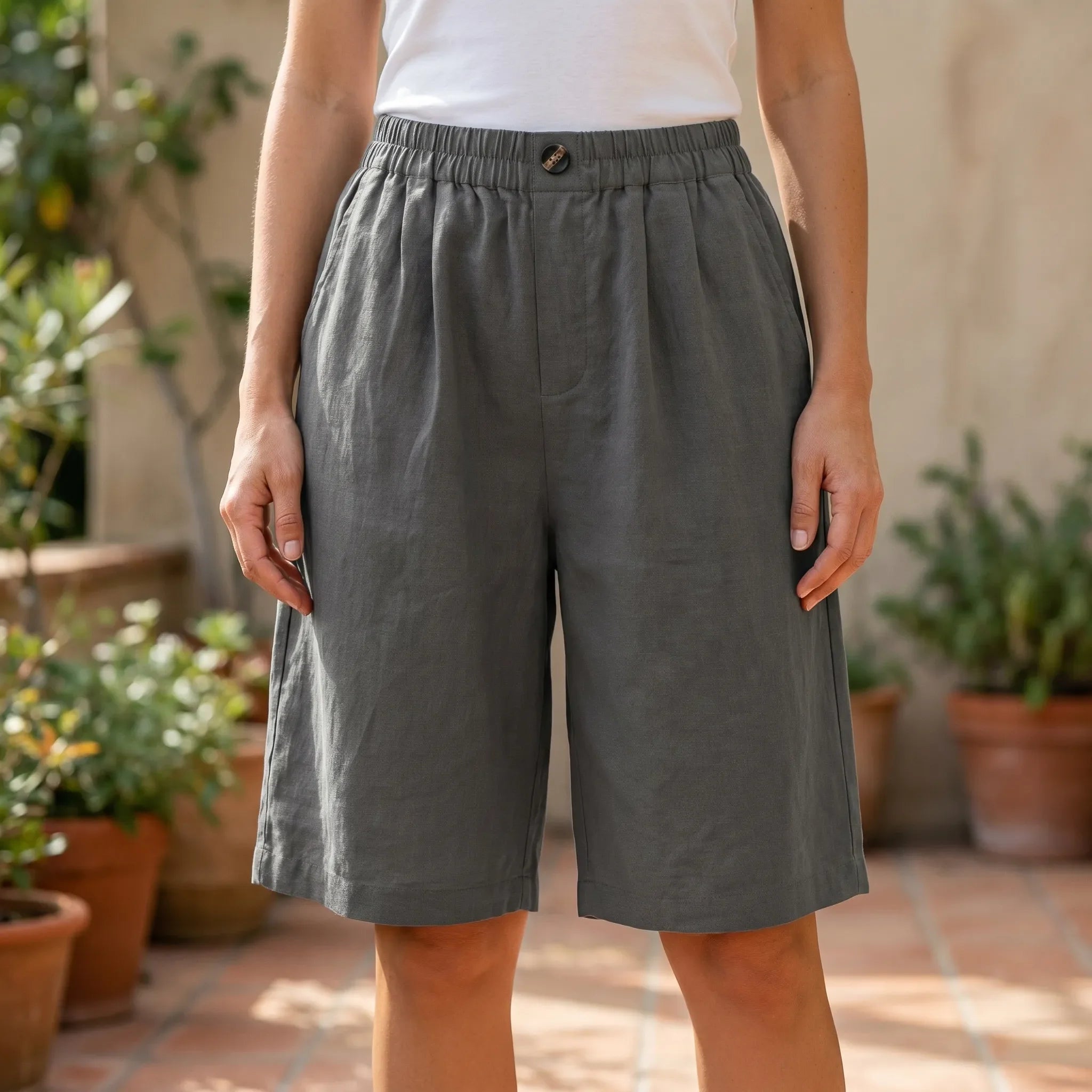 Relaxed Wide Leg Shorts -  Summer Strolls - Ormexis