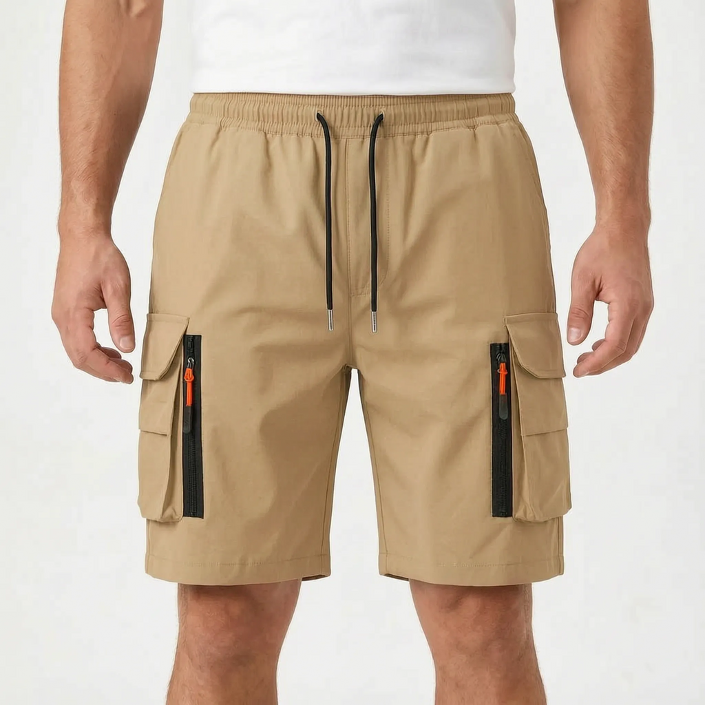 Relaxed Fit Cargo Shorts -  Summer Hiking Trips - Ormexis
