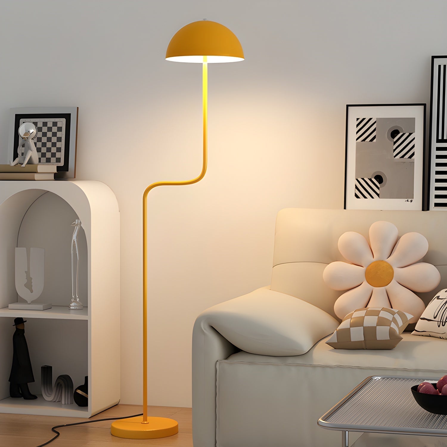 Bogen-Stehlampe mit Kuppelschirm | Ormexis
