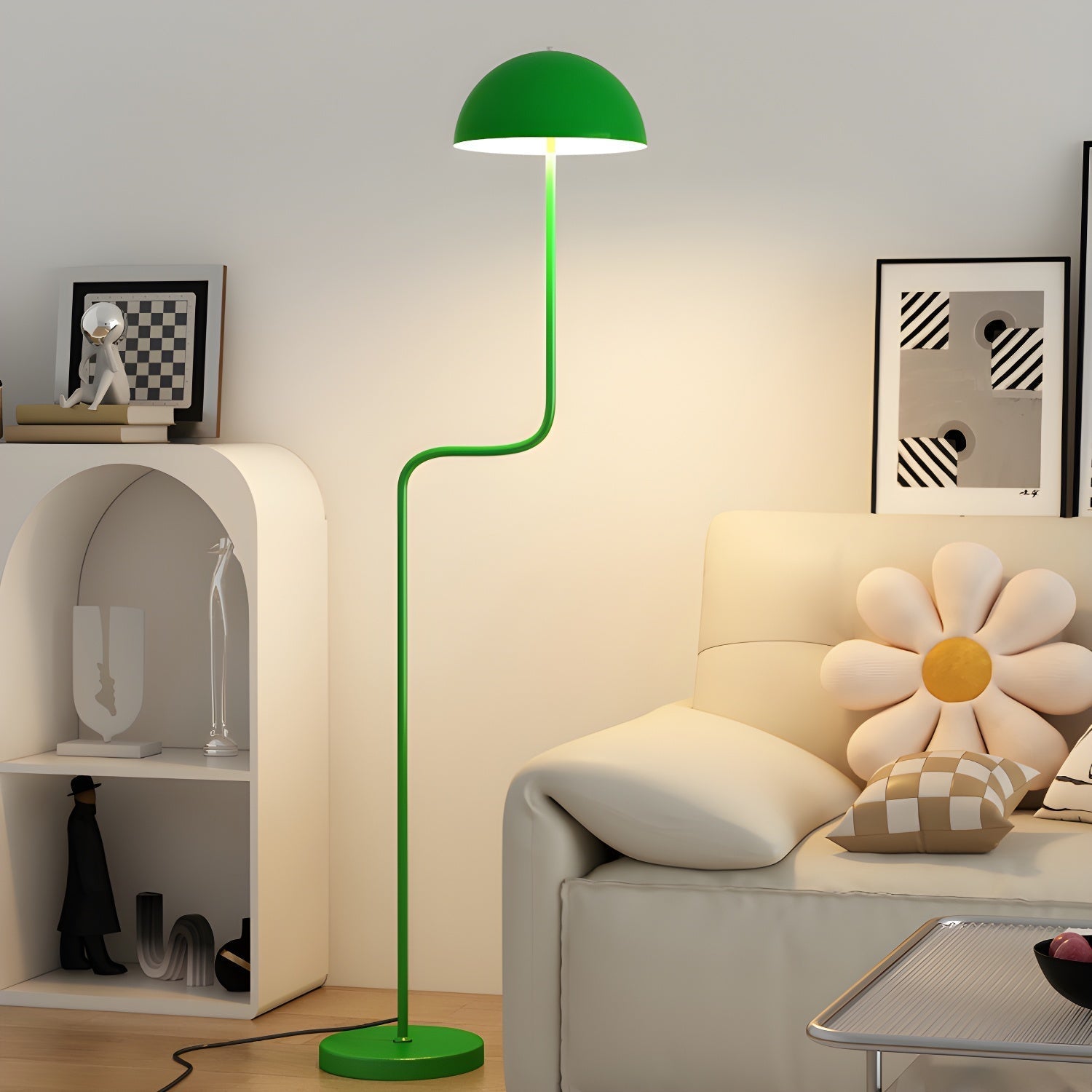 Bogen-Stehlampe mit Kuppelschirm | Ormexis
