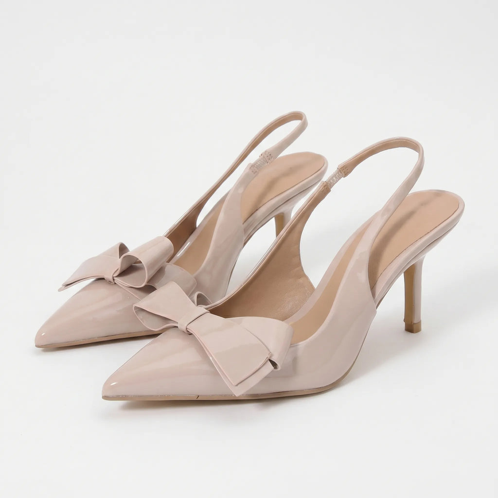 Pointed Toe Slingback Heels -  Evening Events - Ormexis