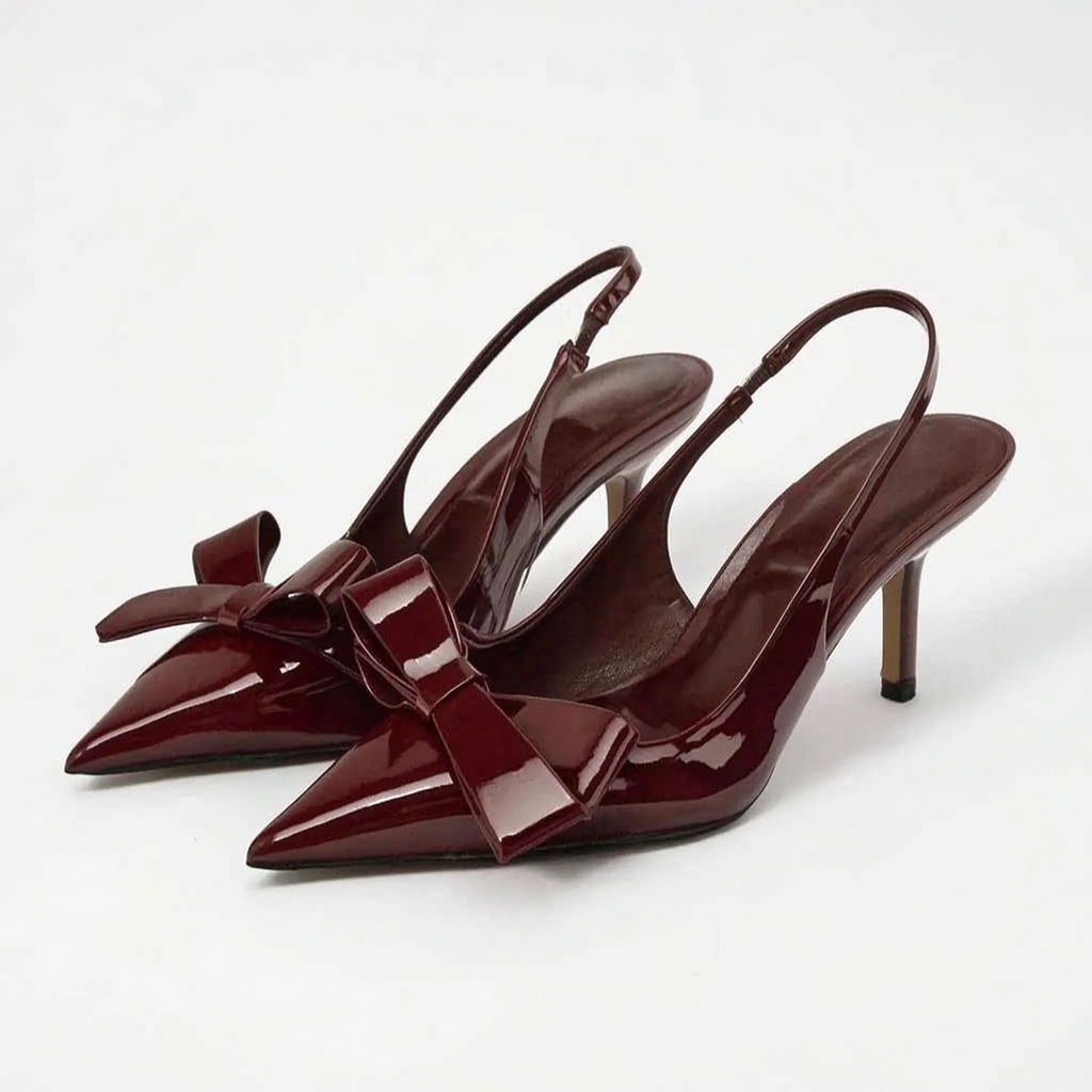 Pointed Toe Slingback Heels -  Evening Events - Ormexis