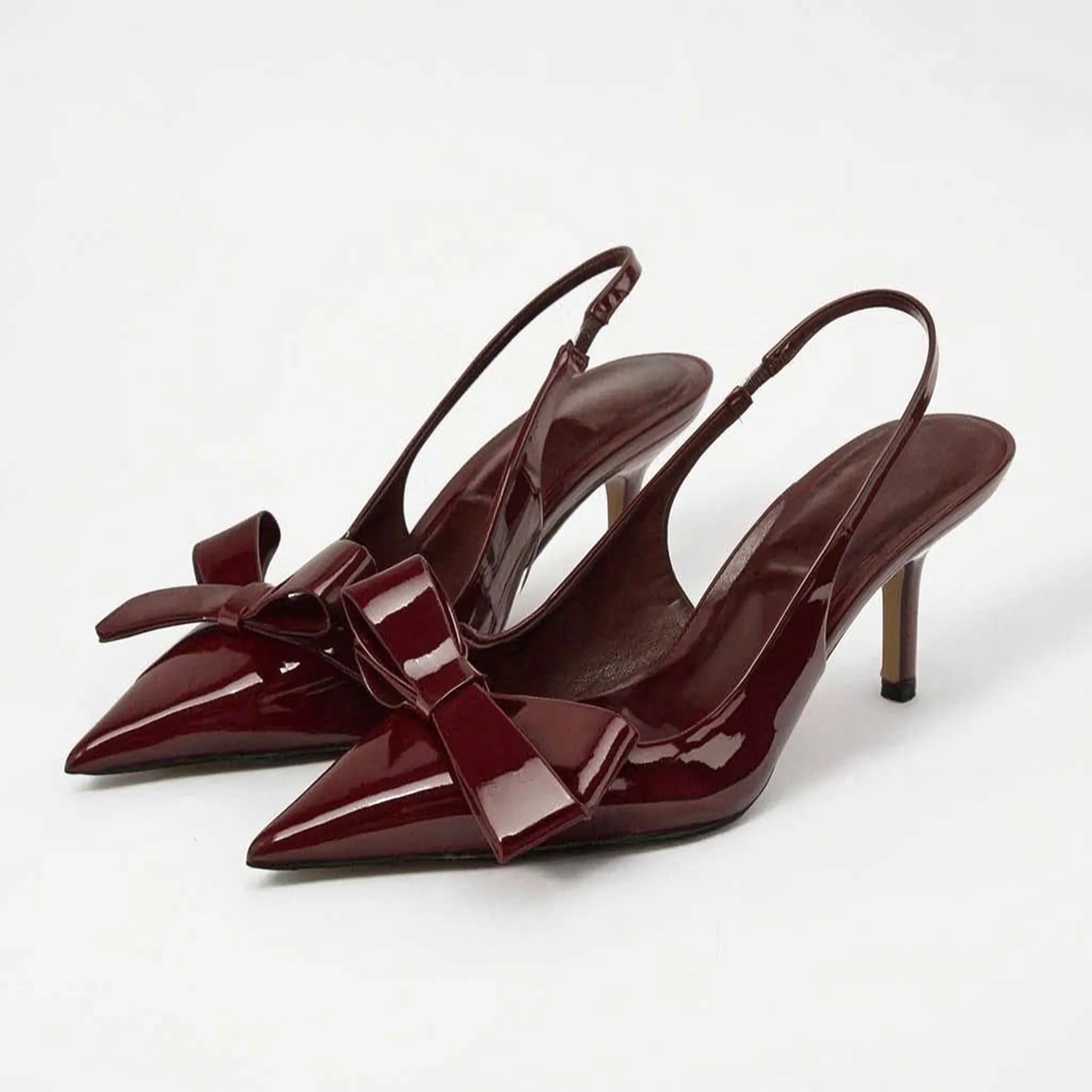 Pointed Toe Slingback Heels -  Evening Events - Ormexis