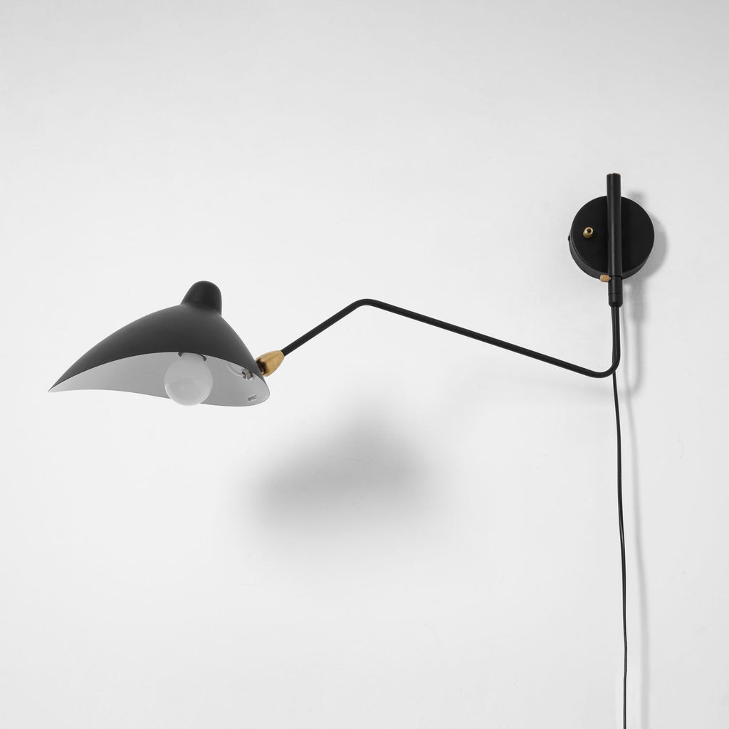 Verstelbare metalen wandlamp met lange arm en draaibare kap | Ormexis