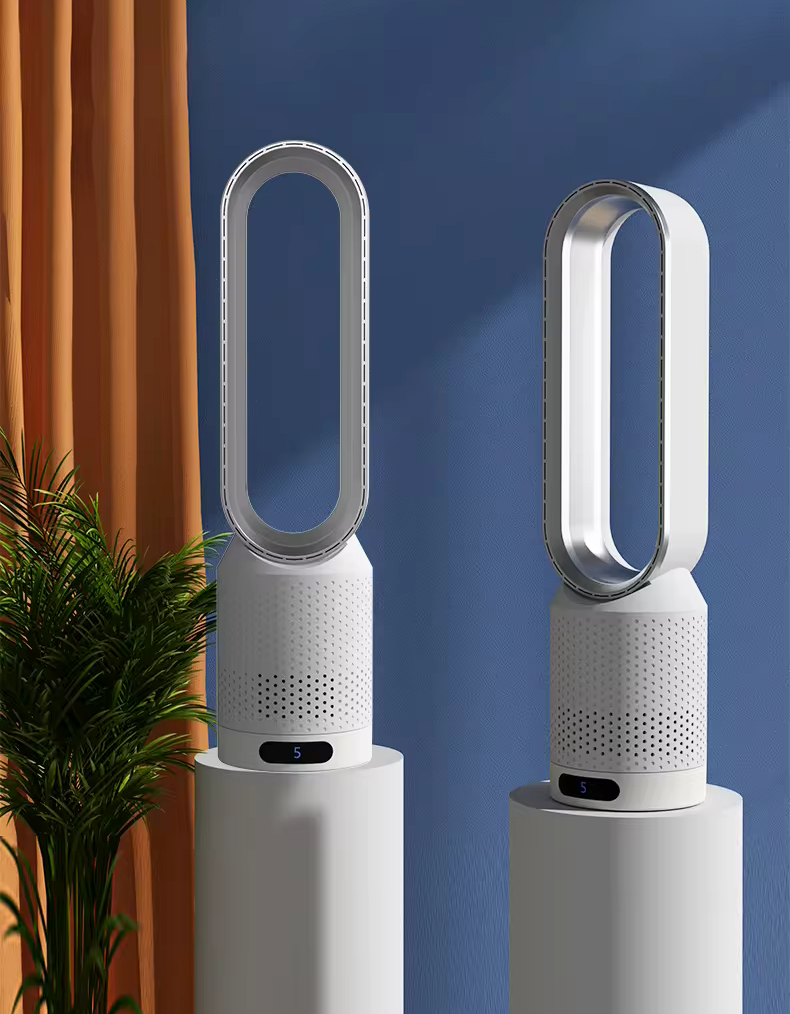 Enfriador de aire 3 en 1 versátil con oscilación ajustable y purificador de aire