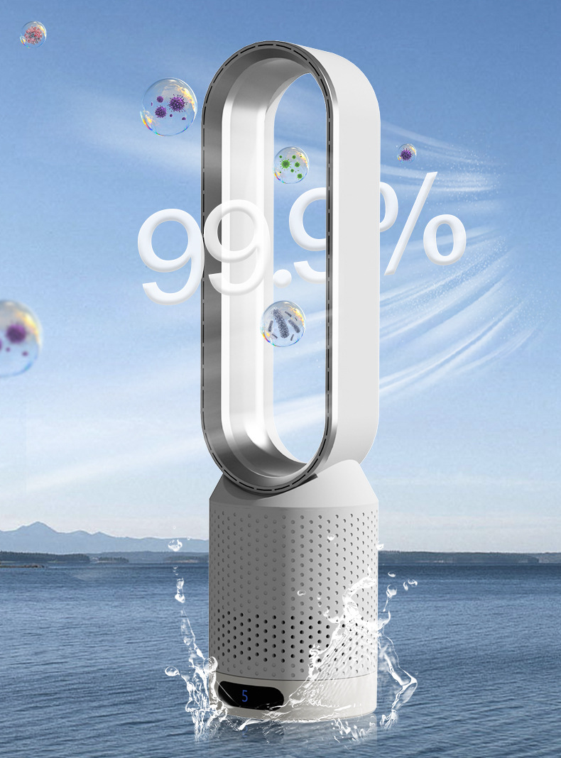Enfriador de aire 3 en 1 versátil con oscilación ajustable y purificador de aire