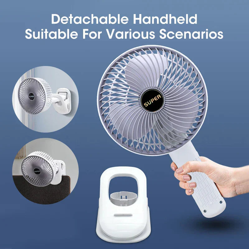 4v1 přenosný ventilátor s nastavitelnými rychlostmi a tichým provozem pro pohodlí